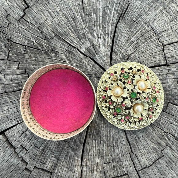 Vintage Florenza Miniature Trinket Box - Picture 3 of 4